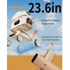 SteAnny Stroller for Dog&Cat,Pet Stroller with 4-Wheels Up to 55lbs, 2-in-1Removable Carrier(Khaki) Coupon Code: USD90