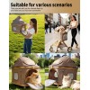 SteAnny Stroller for Dog&Cat,Pet Stroller with 4-Wheels Up to 55lbs, 2-in-1Removable Carrier(Khaki) Coupon Code: USD90