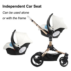AULON Baby Stroller 360° Rotation 3-in-1 Pram Combo Car Seat Travel System