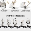 AULON Baby Stroller 360° Rotation 3-in-1 Pram Combo Car Seat Travel System
