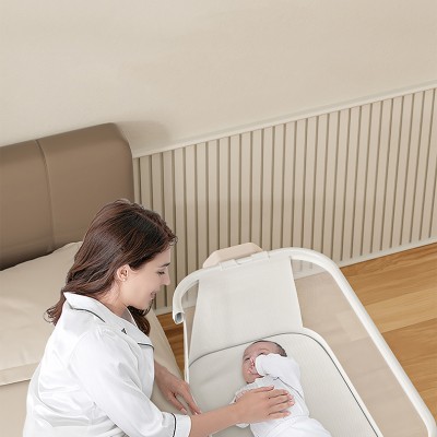 Steanny Electric Rocking Bassinet, Cribs, Beside Sleeper Newborn Co-Sleeper, Baby Sleeping Bed SA705