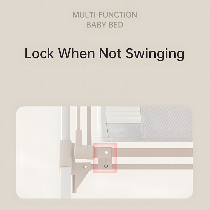 Steanny Bassinet Automatic Rocking Bassinet Electric Swing Bedside Sleeper for Baby Newborn Co-Sleeper Suit 0-6M. Coupon:USD50for705