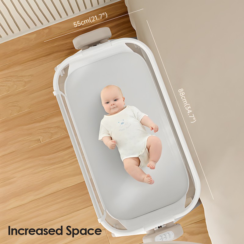 Steanny Bassinet Automatic Rocking Bassinet Electric Swing Bedside Sleeper for Baby Newborn Co-Sleeper Suit 0-6M. Coupon:USD50for705