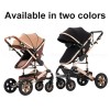 Steanny Baby Stroller 2-in-1 Baby Carriage Reversible Stroller Foldable Pram Upto 55lbs, Suit Newborn to Toddler with Mami Bag (Coupon Code: USD120)