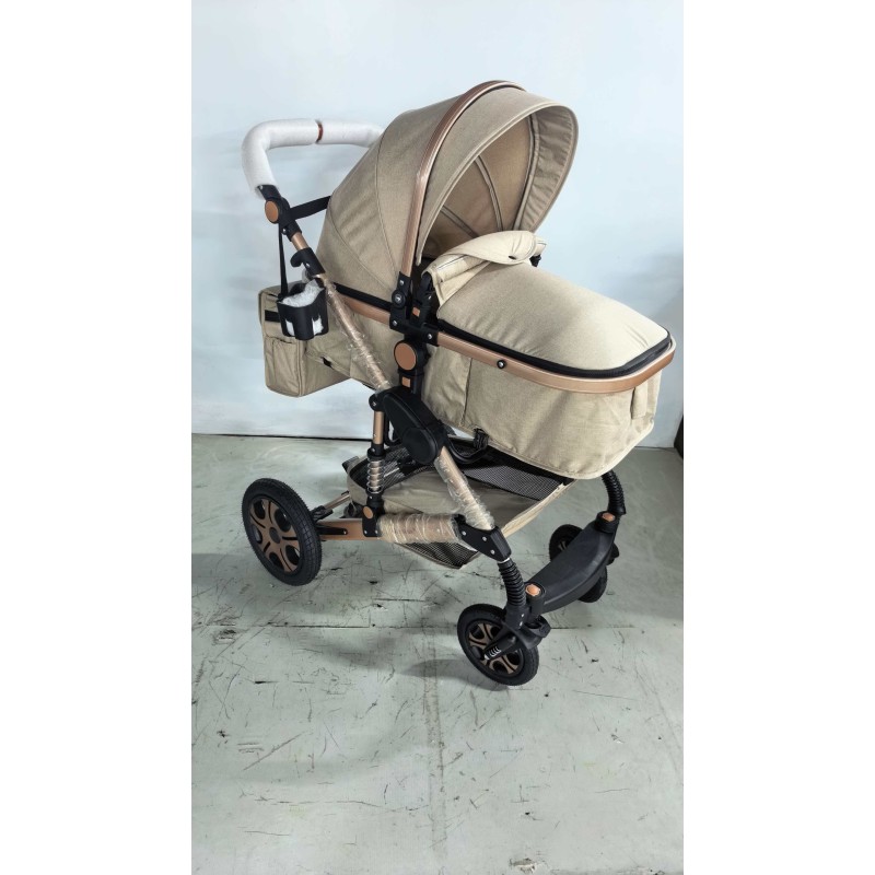 Steanny Baby Stroller 2-in-1 Baby Carriage Reversible Stroller Foldable Pram Upto 55lbs, Suit Newborn to Toddler with Mami Bag (Coupon Code: USD120)
