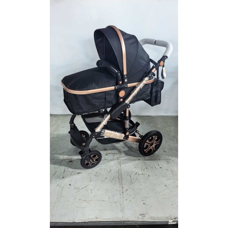 Steanny Baby Stroller 2-in-1 Baby Carriage Reversible Stroller Foldable Pram Upto 55lbs, Suit Newborn to Toddler with Mami Bag (Coupon Code: USD120)