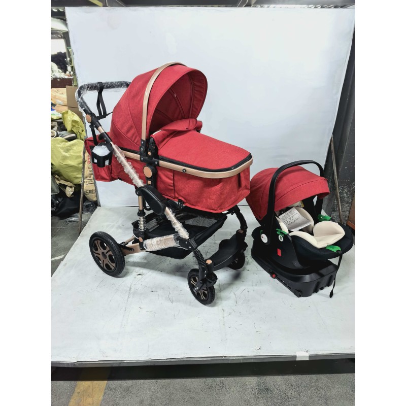 Steanny 5-IN-1 Baby Stroller, Baby Carriage 3in1,Baby Travel System, Foldable Newborn Pram, Reversible Standard Stroller Combo Car Seat and Isofix Base