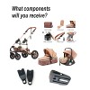 Steanny 5-IN-1 Baby Stroller, Baby Carriage 3in1,Baby Travel System, Foldable Newborn Pram, Reversible Standard Stroller Combo Car Seat and Isofix Base