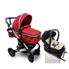 Steanny 5-IN-1 Baby Stroller, Baby Carriage 3in1,Baby Travel System, Foldable Newborn Pram, Reversible Standard Stroller Combo Car Seat and Isofix Base
