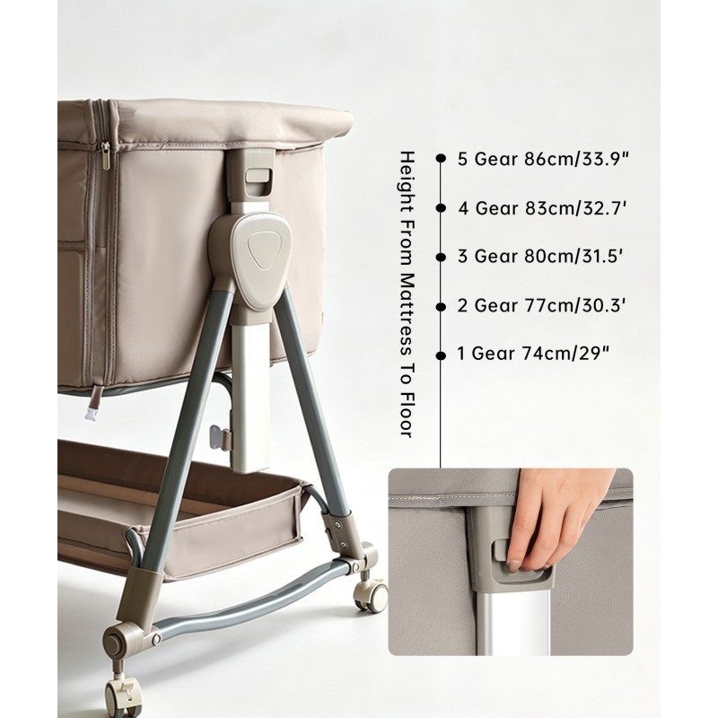 Steanny Baby Bassinets,,Newborn Bedside Sleeper Foldable Portable Rocking Bassinet Copon Code"  USD60OFF "