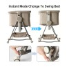 Steanny Baby Bassinets,,Newborn Bedside Sleeper Foldable Portable Rocking Bassinet Copon Code"  USD60OFF "