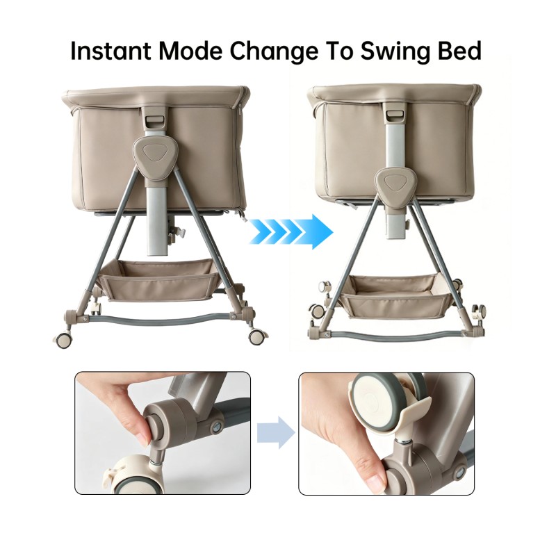 Steanny Baby Bassinets,,Newborn Bedside Sleeper Foldable Portable Rocking Bassinet Copon Code"  USD60OFF "