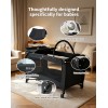 Pack 'n Play, Foldable Playard with Wheels & Changing Table, Suitable for Newborns to Toddlers( black)