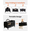 Pack 'n Play, Foldable Playard with Wheels & Changing Table, Suitable for Newborns to Toddlers( black)