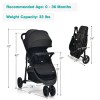 Baby Jogging Stroller with Adjustable Canopy for Newborn