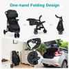 Baby Jogging Stroller with Adjustable Canopy for Newborn