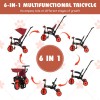 6-in-1 Foldable Baby Tricycle Toddler Stroller with Adjustable Handle