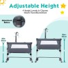 Height Adjustable Baby Side Crib with Music Box & Toys