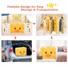 Portable Baby Playpen with Yellow Duck Pattern and Non-Slip Rubber Bases