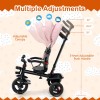 4-in-1 Baby Tricycle Toddler Trike with Convertible Seat