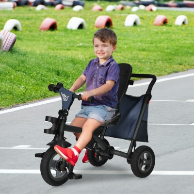 7-In-1 Baby Folding Tricycle Stroller with Rotatable Seat 7-In-1 Baby Folding Tricycle Stroller with Rotatable Seat