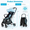 One-Hand Folding Portable Lightweight Baby Stroller with Aluminum Frame