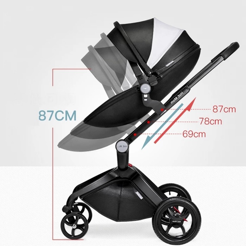Hot Mom Baby Stroller: Baby Carriage with Adjustable Seat Height