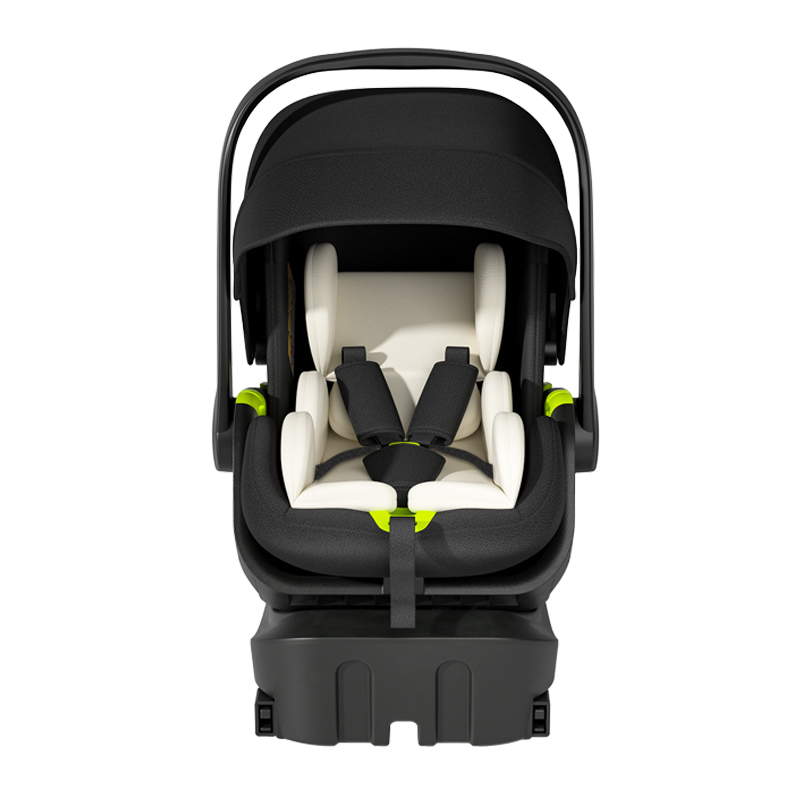 Installing ISOFIX Baby and Child Car Seat for safety and to comply with  law. Stock-Foto