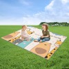 SteAnny Portable Infant Mesh Safety Playpen with Foldable Soft Mat and Cartoon Pattern