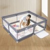 SteAnny Portable Infant Mesh Safety Playpen with Foldable Soft Mat and Cartoon Pattern