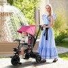 4-in-1 Reversible Toddler Tricycle with Height Adjustable Push Handle