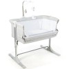 Height Adjustable Baby Side Crib with Music Box & Toys