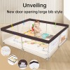 71"x79"Large Playyard, Baby Playpen with Mat, Suit Unisex Toddlers Play Yard, Play Pen with Balls, Pull Rings, Anti-Slip Suckers for Indoor&Outdoor, Big Baby Fence with Gate