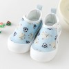 Cute Infant Cartoon Cotton Fabric Shoes with Velcro and Soft Soles for Foot Protection