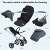 SteAnny Convertible Baby Stroller, Foldable Newborn Pram, Baby Carriage, Standard Stroller Suit Toddler Infant