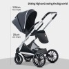 SteAnny Convertible Baby Stroller, Foldable Newborn Pram, Baby Carriage, Standard Stroller Suit Toddler Infant