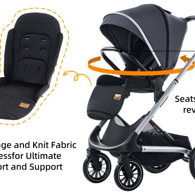 SteAnny Convertible Baby Stroller,Reversibale Stroller Foldable Pram,Baby Carriage, Standard Stroller Suit Toddler Infant Up to 46lbs. Coupon code: USD69off