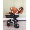 SteAnny Standard Baby Stroller Foldable Portable Pram Unisex Infant Carriage PU Leather